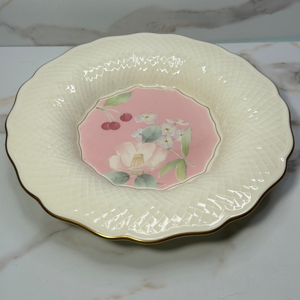 Mikasa Botanica Pink B2020 Bone China Cup Saucer Floral Gold Trim Japan